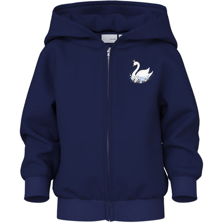 Name It Beacon Blue Princess Swan Nmfvoltana Nreg Sweat Card Wh Bru