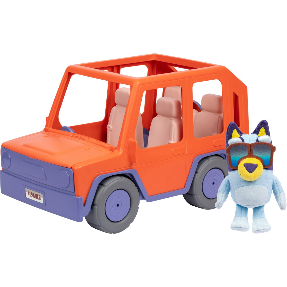 Bluey Big Heeler Bil 4WD Med Bamse