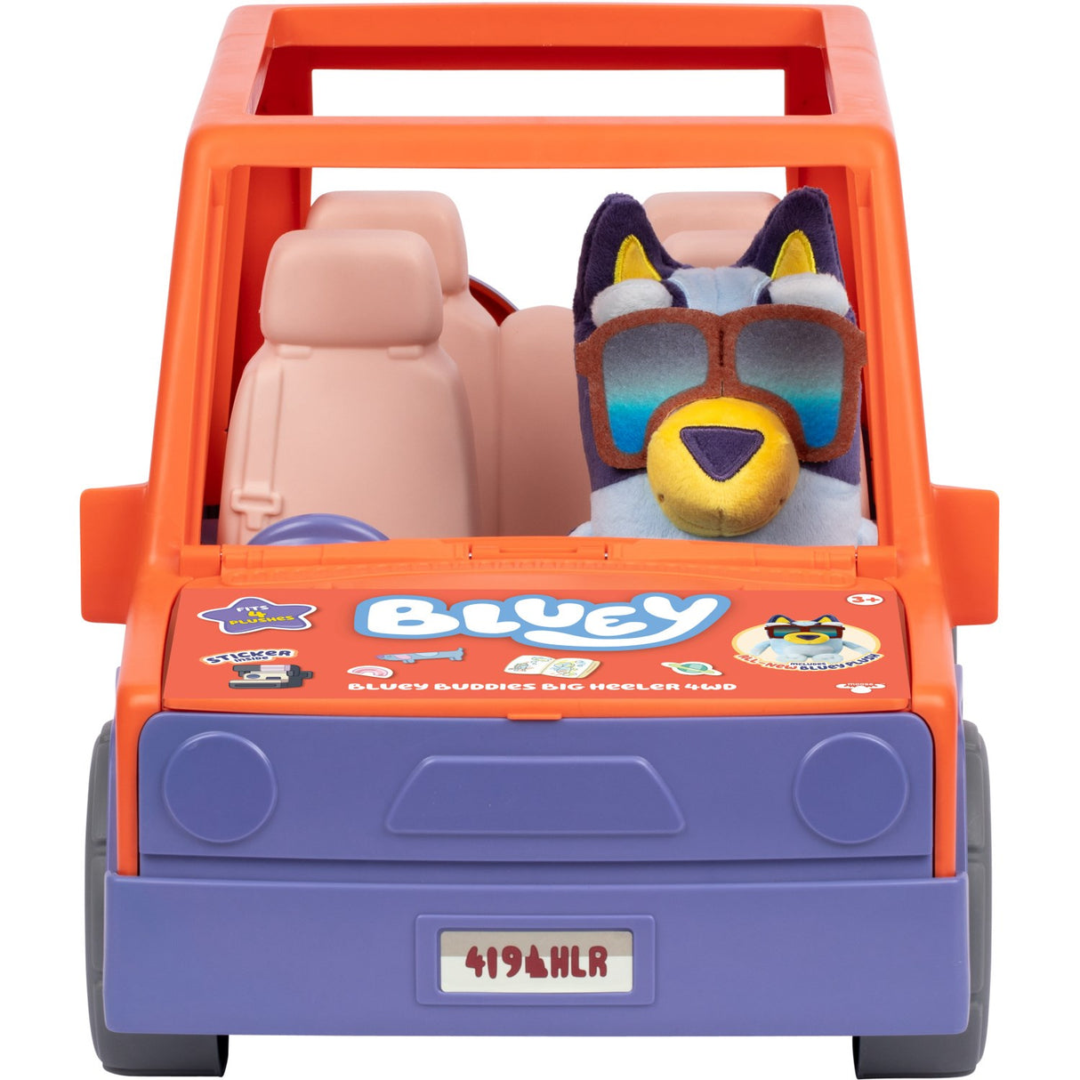 Bluey Big Heeler Bil 4WD Med Bamse