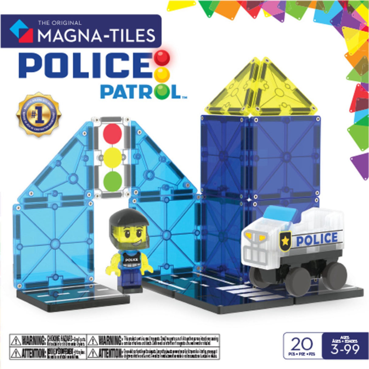 Magna-Tiles® Police Patrol 20 Pcs