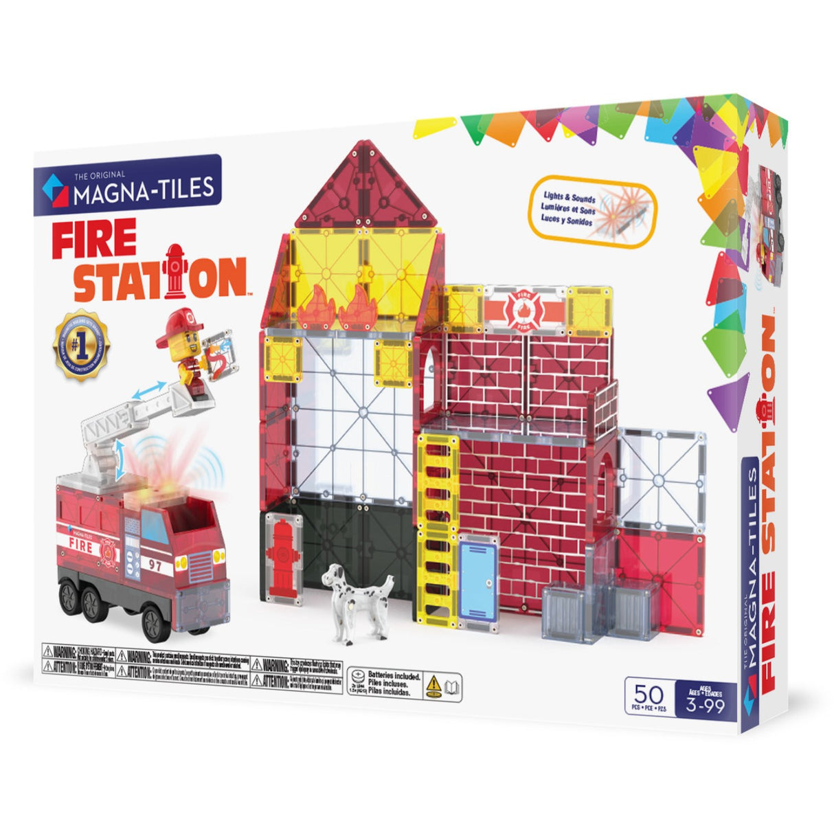 Magna-Tiles® Fire Station 50 Pcs