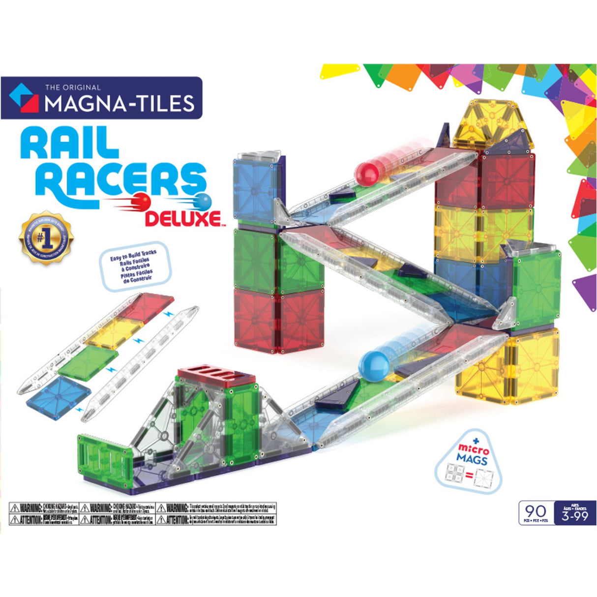 Magna-Tiles® Rail Racer 90 Pcs