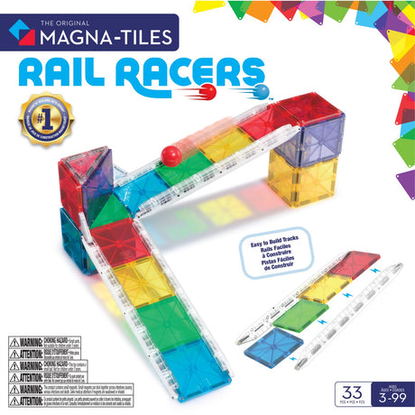 Magna-Tiles® Small Rail Racer 33 Pcs