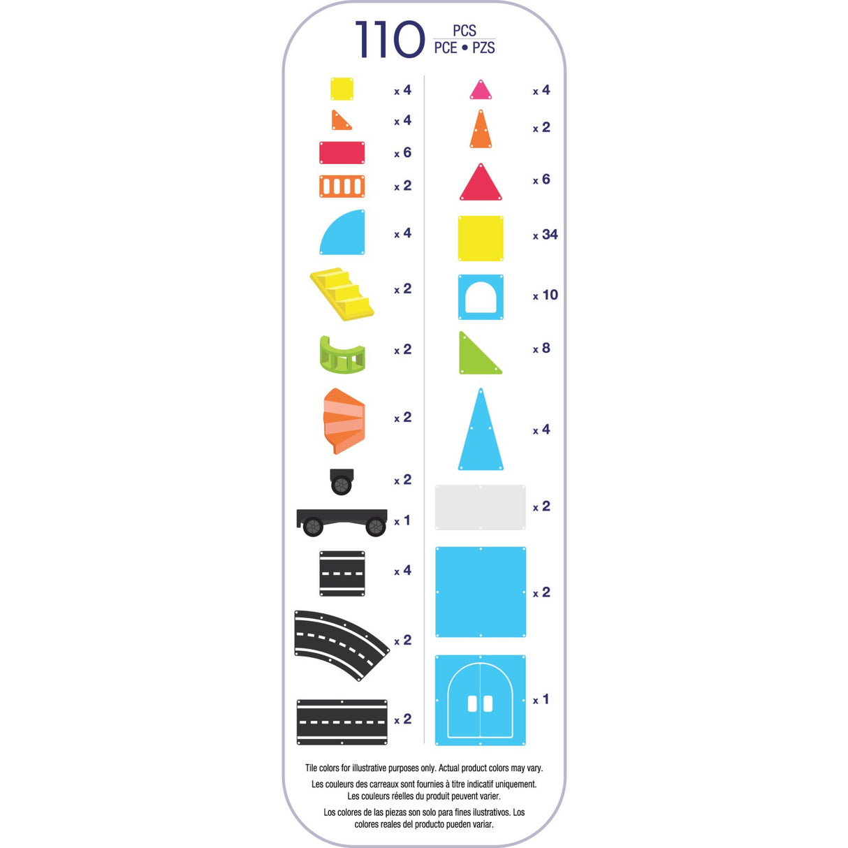 Magna-Tiles® City Center 110 Pcs