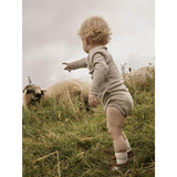 Lil'Atelier Feather Gray Nbnnalu Rib Wo/Mo Ls Slim Body Lil