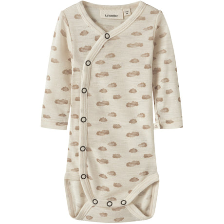 Lil'Atelier Turtledove Cloud Nbnnalu Wo/Mo Ls Slim Slå-om Body Lil
