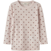 Lil'Atelier Morganite Heart Nmfnoel Nia Uld Ls Slim Top Lil
