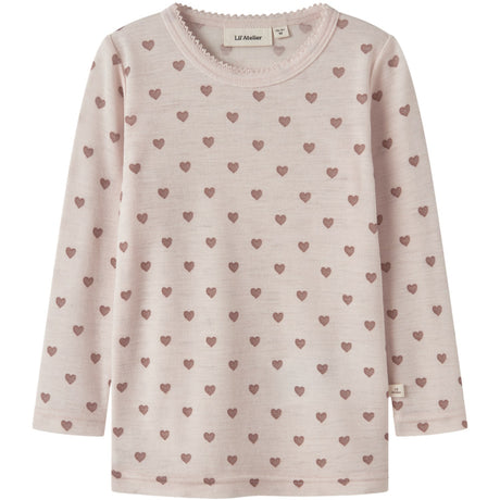 Lil'Atelier Morganite Heart Nmfnoel Nia Uld Ls Slim Top Lil