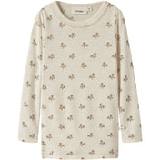 Lil'Atelier Turtledove Flower Nmfnalu Wo/Mo Ls Slim Top Lil