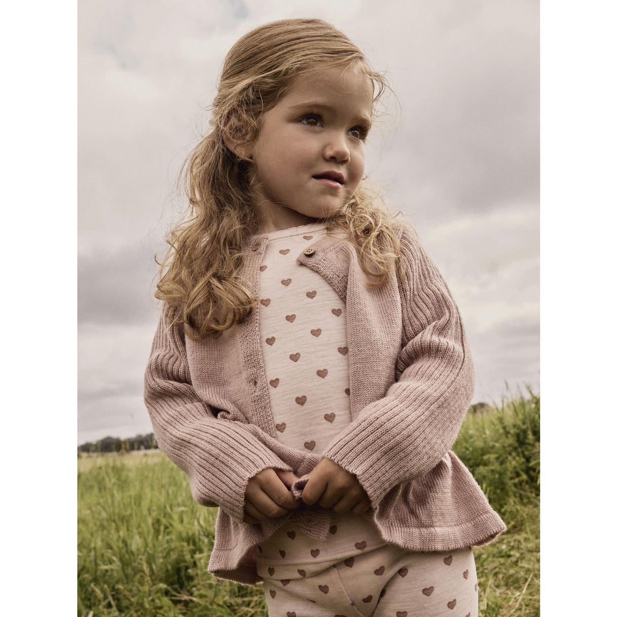 Lil'Atelier Morganite Heart Nmfnoel Nia Uld Ls Slim Top Lil