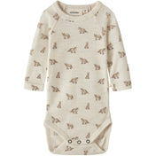 Lil'Atelier Turtledove Fox Nbmnalu Wo/Mo Ls Slim Body Lil Noos