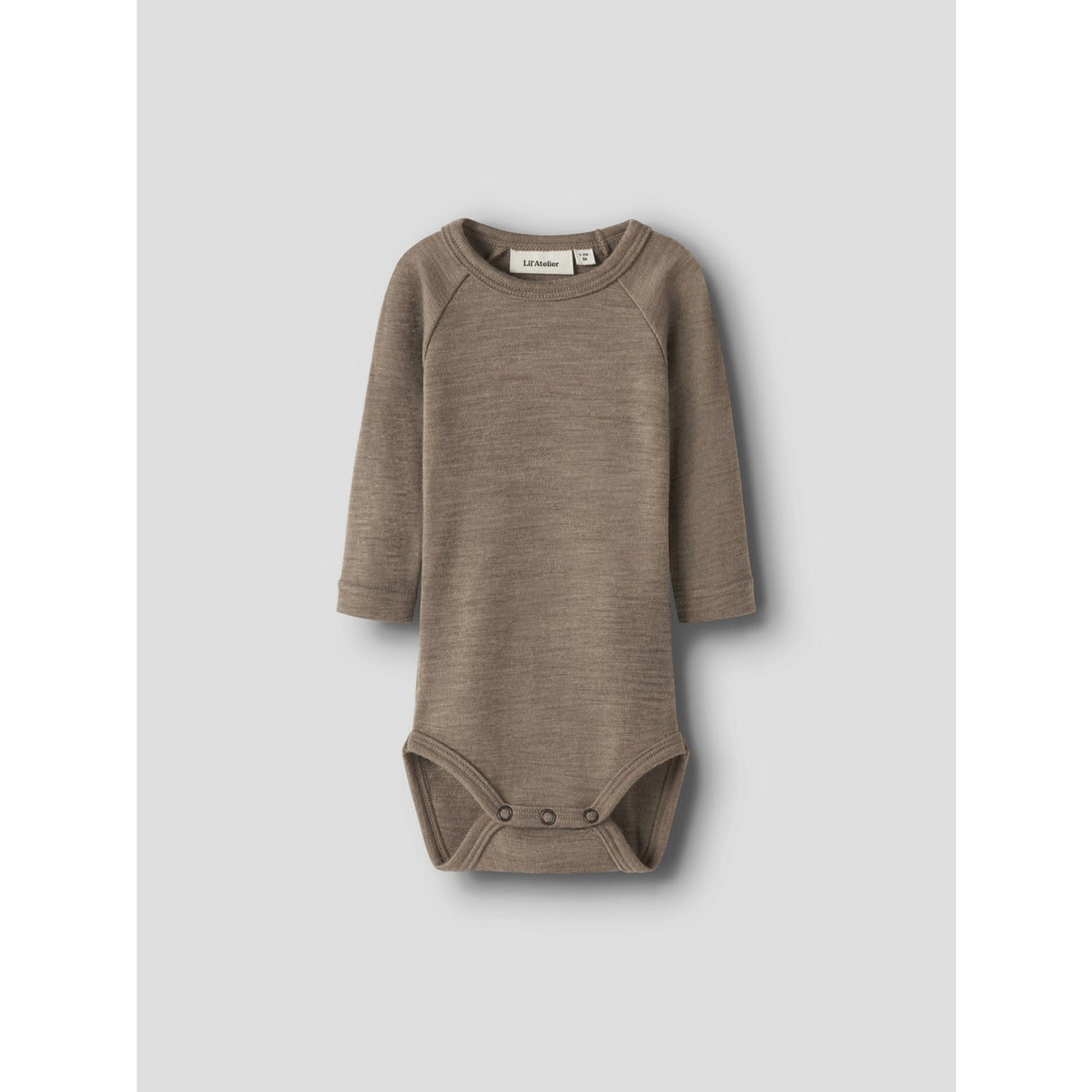 Lil'Atelier Sepia Tint Melange Nbnnester Uld Ls Slim Body Lil