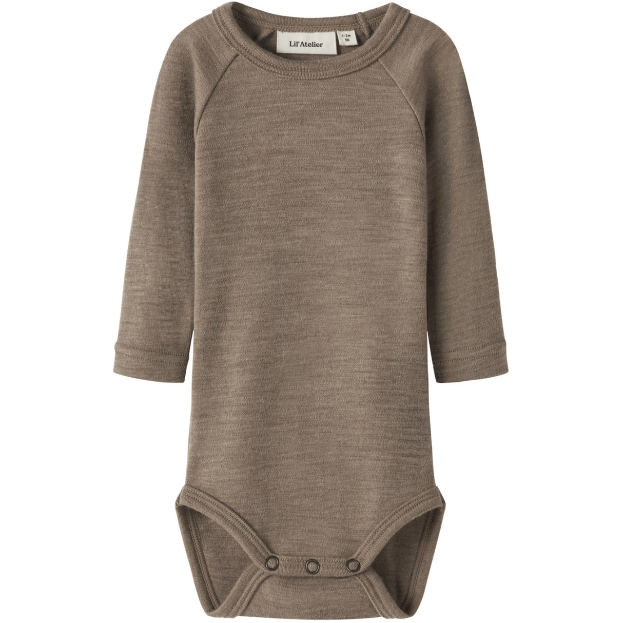 Lil'Atelier Sepia Tint Melange Nbnnester Uld Ls Slim Body Lil