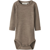 Lil'Atelier Sepia Tint Melange Nbnnester Uld Ls Slim Body Lil