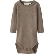 Lil'Atelier Sepia Tint Melange Nbnnester Uld Ls Slim Body Lil