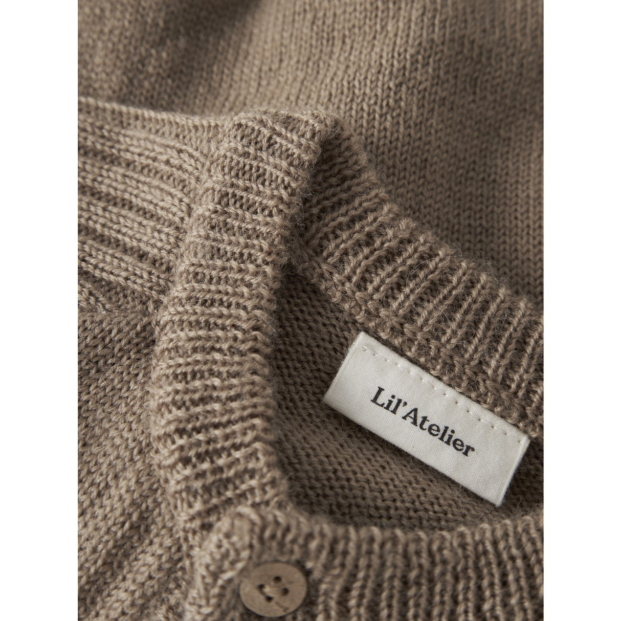 Lil'Atelier Sepia Tint Nbmnomo Noa Uld Ls Strik Card Lil