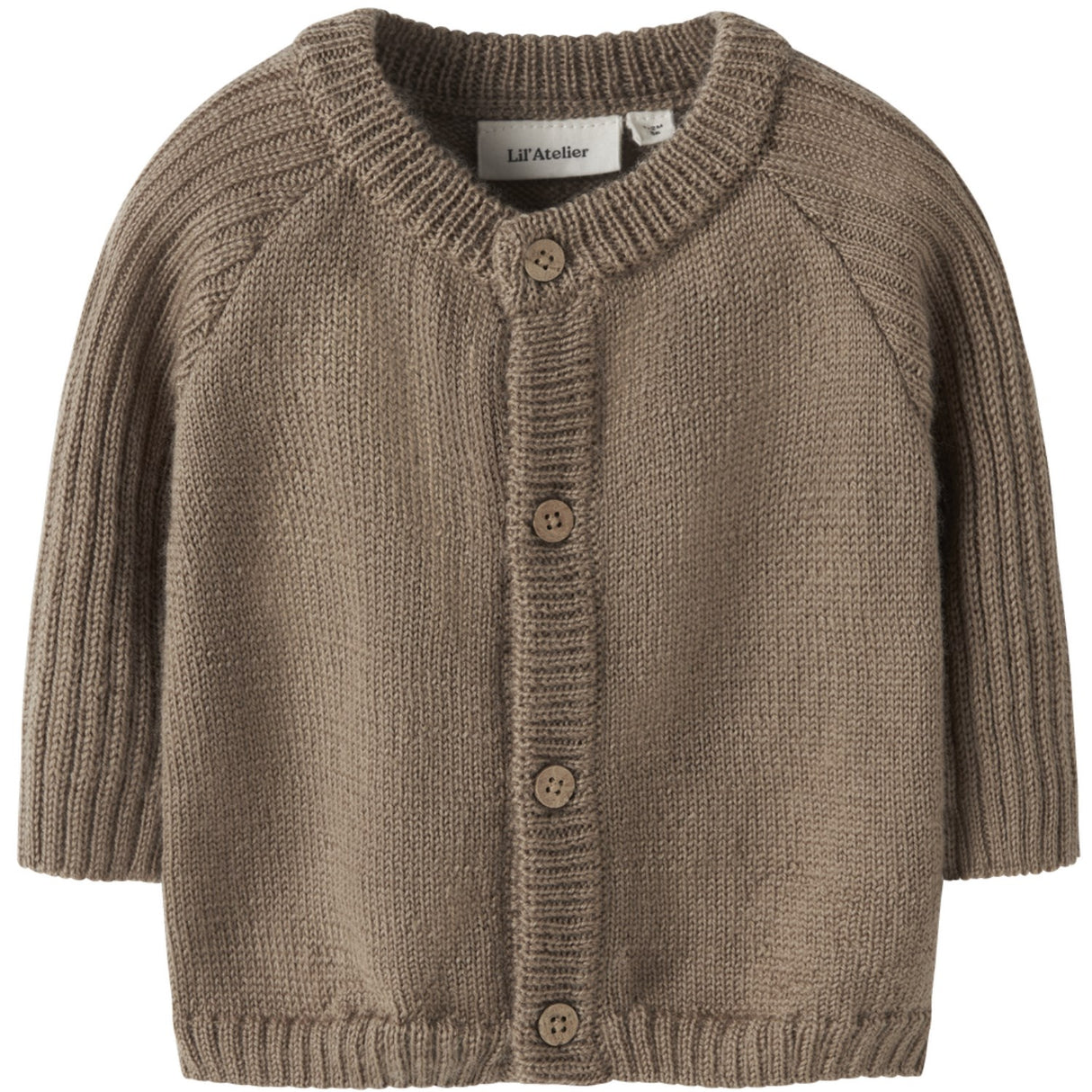Lil'Atelier Sepia Tint Nbmnomo Noa Uld Ls Strik Card Lil