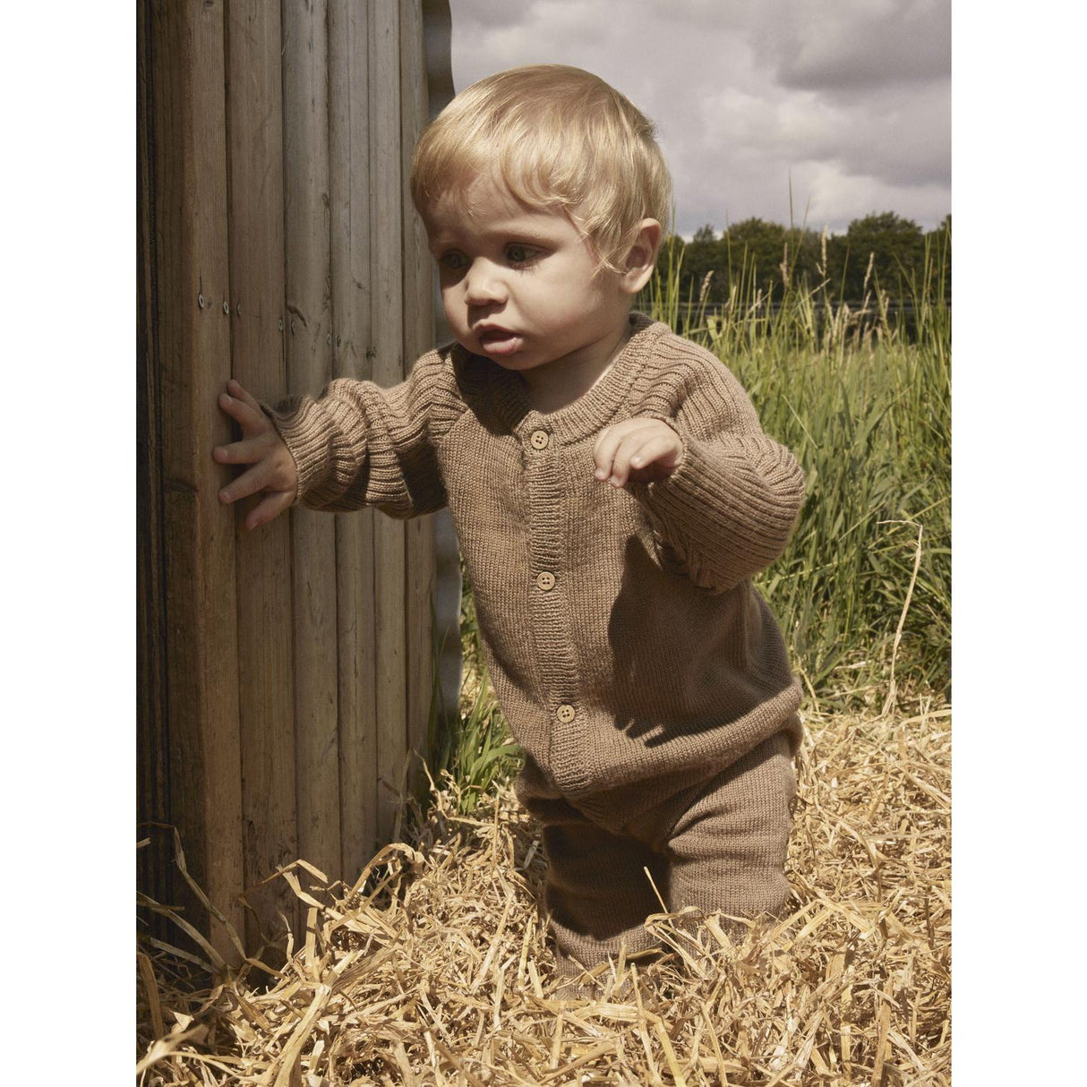 Lil'Atelier Sepia Tint Nbmnomo Noa Uld Ls Strik Dragt Lil