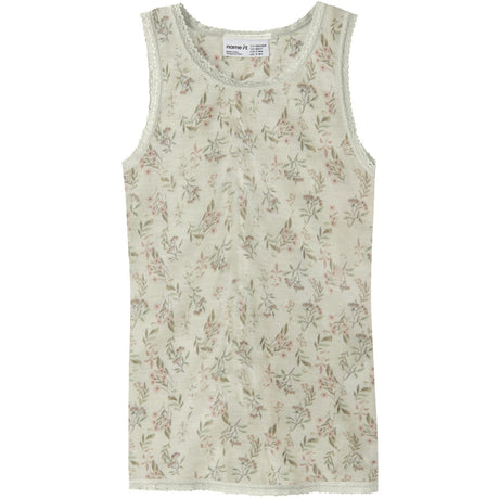 Name It Snow White Flowers + Leafs Nkfwang Uld Needle Tank Top