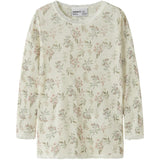 Name It Snow White Flowers + Leafs Nmfwang Uld Needle Ls Top Noos