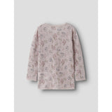 Name It Violet Ice Flowers + Leafs Nmfwang Uld Needle Ls Top Noos