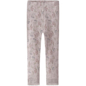 Name It Violet Ice Flowers + Leafs Nmfwang Uld Needle Leggings Noos
