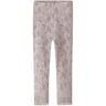 Name It Violet Ice Flowers + Leafs Nmfwang Uld Needle Leggings Noos