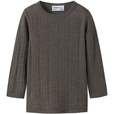 Name It Morel Nmmwang Uld Needle Ls Top Solid Noos