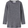 Name It Folkstone Gray Nmnwax Uld Rib Ls Top Noos