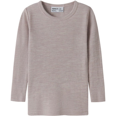 Name It Violet Ice Nmnwax Uld Rib Ls Top Noos