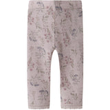 Name It Violet Ice Flowers And Leafs Nbfwang Uld Needle Leggings Noos