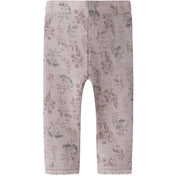 Name It Violet Ice Flowers And Leafs Nbfwang Uld Needle Leggings Noos
