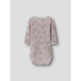 Name It Violet Ice Flowers + Leafs Nbfwang Uld Needle Ls Body Noos