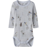 Name It Arctic Ice Forest Animals Nbmwang Uld Needle Ls Body Noos