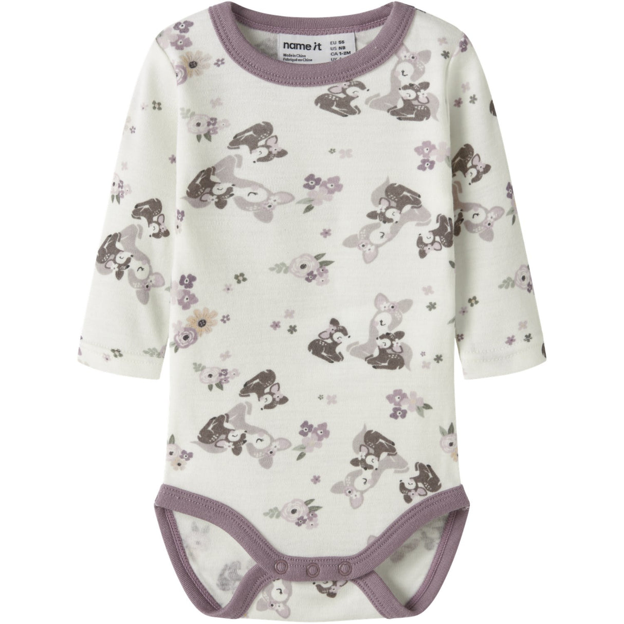 Name It Snow White Bambi + Flowers Nbfwillit Uld Ls Body