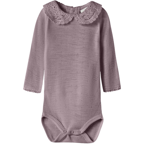 Name It Toadstool Nbfwang Uld Needle Ls Body W/Collar