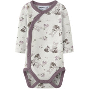 Name It Snow White Bambi + Flowers Nbfwillit Uld Ls Slå-om Body