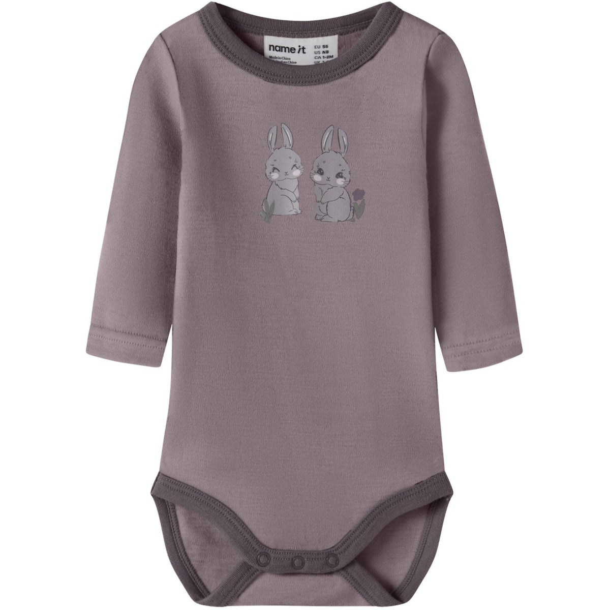 Name It Toadstool Bunnies Nbfwillow Uld Ls Body