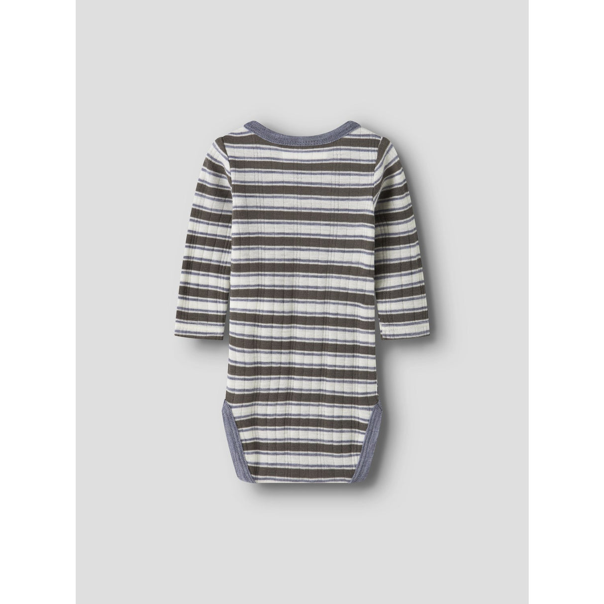 Name It Snow White Morel/Folkstone Gray Nbmwang Uld Needle Ls Body Noos