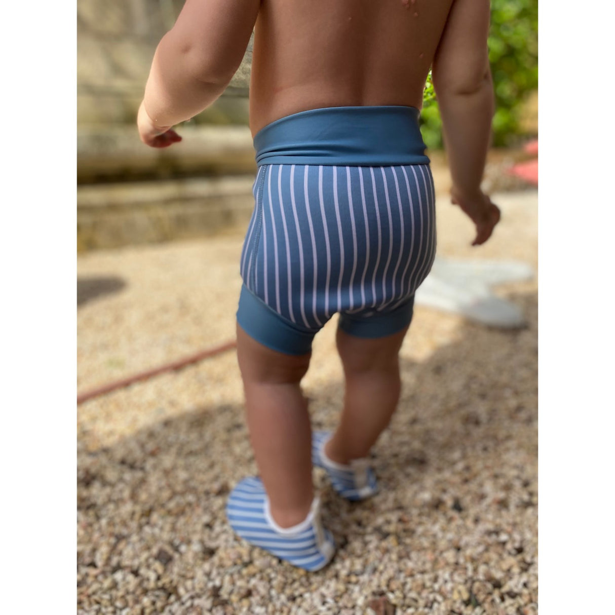 Vanilla COPENHAGEN Blue Shadow Striped Blebadebukser Neoprene