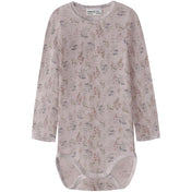 Name It Violet Ice Flowers + Leafs Nmfwang Uld Needle Ls Body