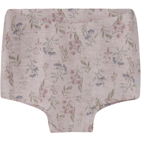 Name It Violet Ice Flowers + Leafs Nmfwang Uld Needle Boxer