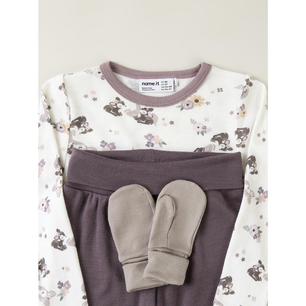 Name It Snow White Bambi + Flower Nmfwillit Uld Ls Top