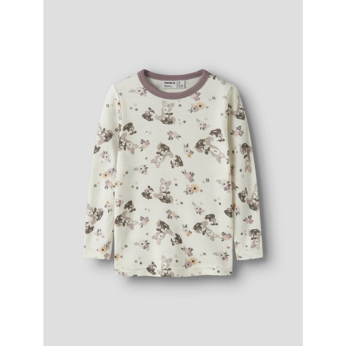 Name It Snow White Bambi + Flower Nmfwillit Uld Ls Top