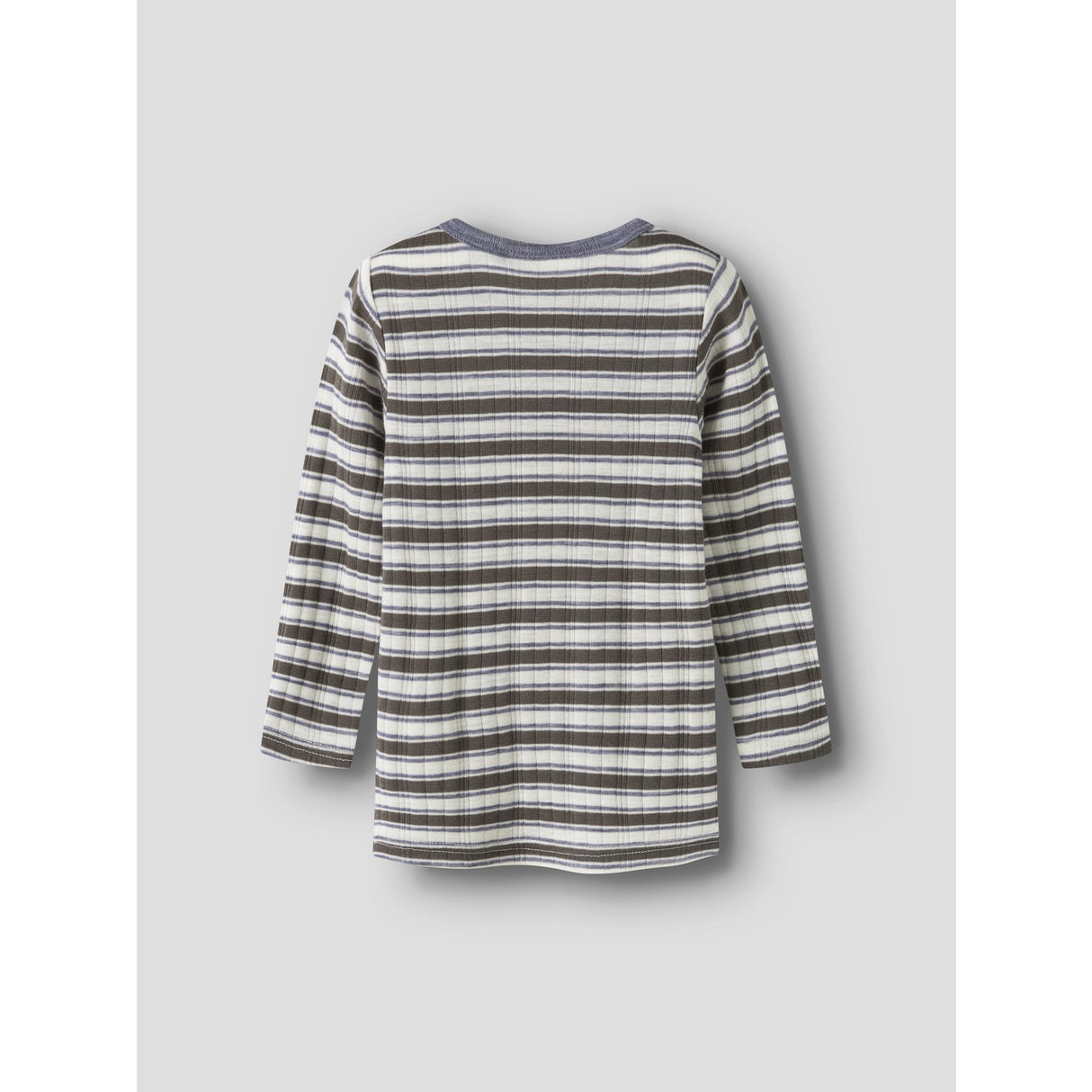 Name It Snow White Morel/Folksotne Gray Nmmwang Uld Needle Ls Top Noos