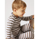 Name It Snow White Morel/Folksotne Gray Nmmwang Uld Needle Ls Top Noos