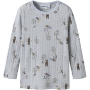 Name It Arctic Ice Forest Animals Nmmwang Uld Needle Ls Top Noos