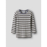 Name It Snow White Morel/Folksotne Gray Nmmwang Uld Needle Ls Top Noos