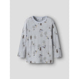 Name It Arctic Ice Forest Animals Nmmwang Uld Needle Ls Top Noos