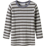 Name It Snow White Morel/Folksotne Gray Nmmwang Uld Needle Ls Top Noos